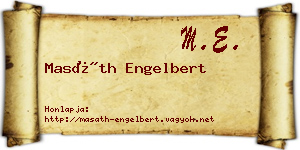 Masáth Engelbert névjegykártya